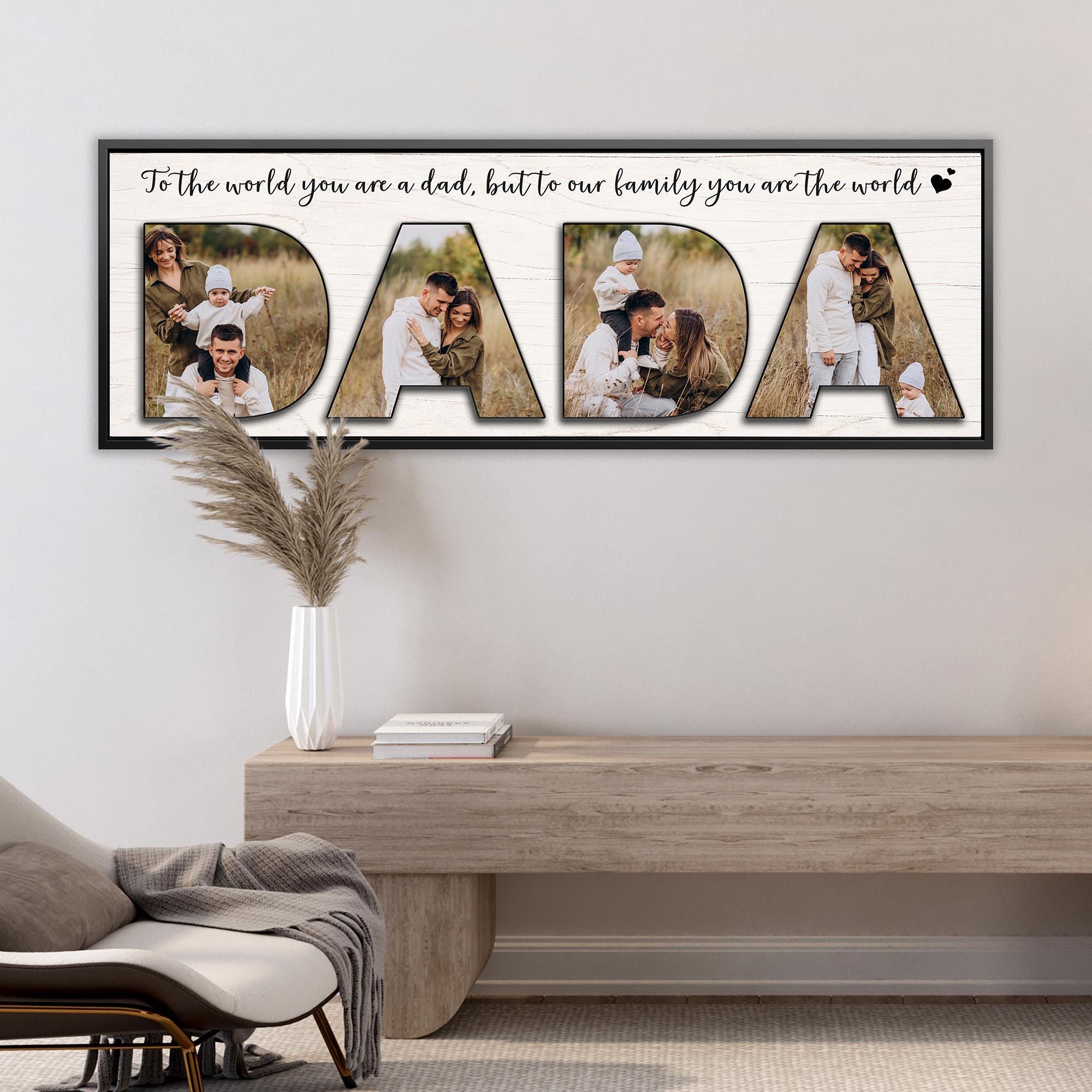Personalized Daddy Photo Canvas, Custom Dad Photo Collage Sign, Father ...