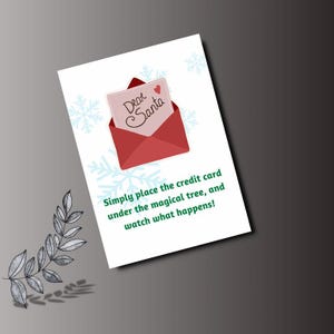 Biglietti d'invito per feste Charismas, biglietti di Capodanno, biglietti per celebrazioni speciali, tema Babbo Natale con bellissima citazione, PDF, biglietti di Natale digitali.