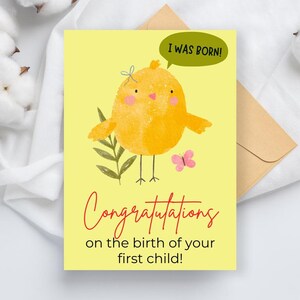 Félicitations de naissance, carte de félicitations pour nouveau-né, faire-part de naissance, carte de bébé garçon, carte de bébé mignon, carte de bébé fille, carte de baby shower
