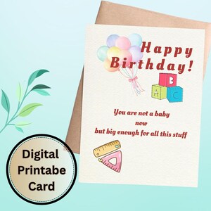 adultos, cumpleaños, tarjeta de hijo e hija, sobrino, tarjeta de cumpleaños divertida, hito, feliz cumpleaños, tarjetas de deseos para ir a la escuela, PDF, fiesta infantil.