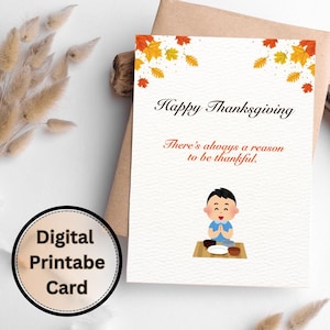 Thanks Giving Card, Thanks Giving Holiday Card, There is always reason to be Grateful Card, Greeting Card, Happy Thanks Giving Wish Card.