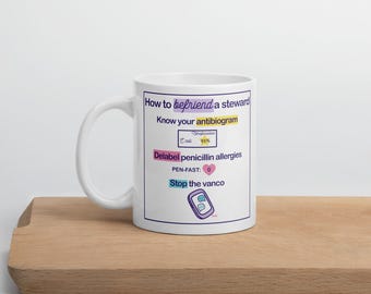 Antimicrobial Stewardship pharmacist mug, Infectious Disease Doctor gift, cute pharmd large cup, funny antibiotic art, pharmacy cafe