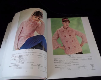 Original Bulky Knits 1963 Date Vintage Knitting Pattern Booklet 31 pages Volume 73 Bear Brand Fleisher Botany 1960's era Large Sweaters