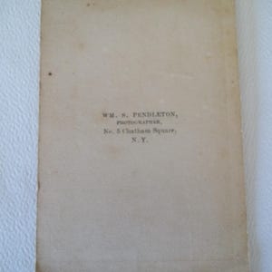 Original Antique Civil War Era CDV Photograph Gentleman With Top Hat New York Wm S Pendleton 1860s Portrait image 3