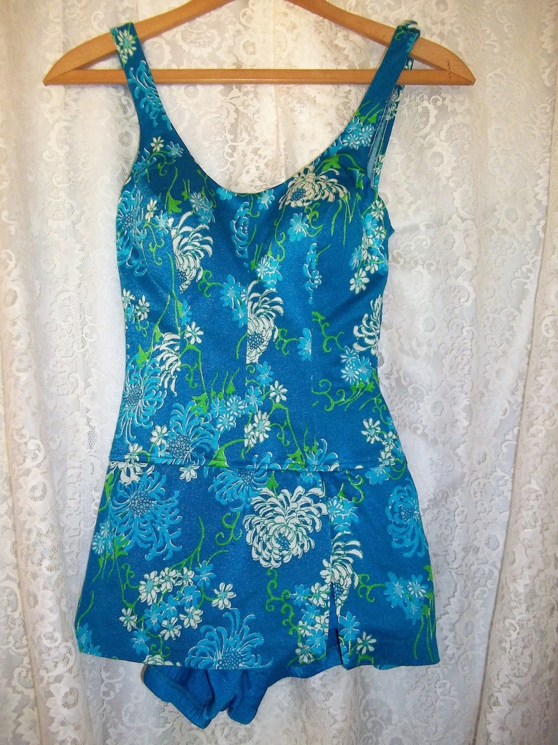 Vintage Roxanne Bathing Suit Swim Suit Late 70's Teal Blue - Etsy