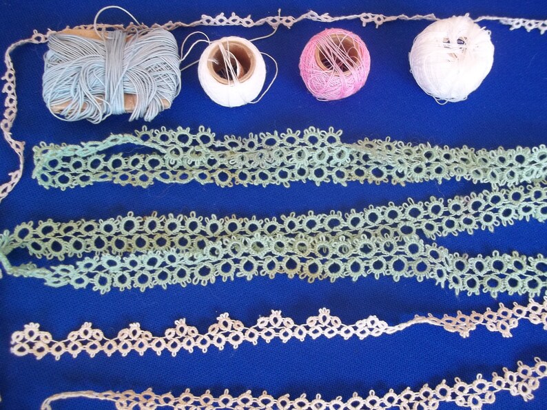 Tatting Vintage and Antique Trims Sampler Lot Group Lace Etsy