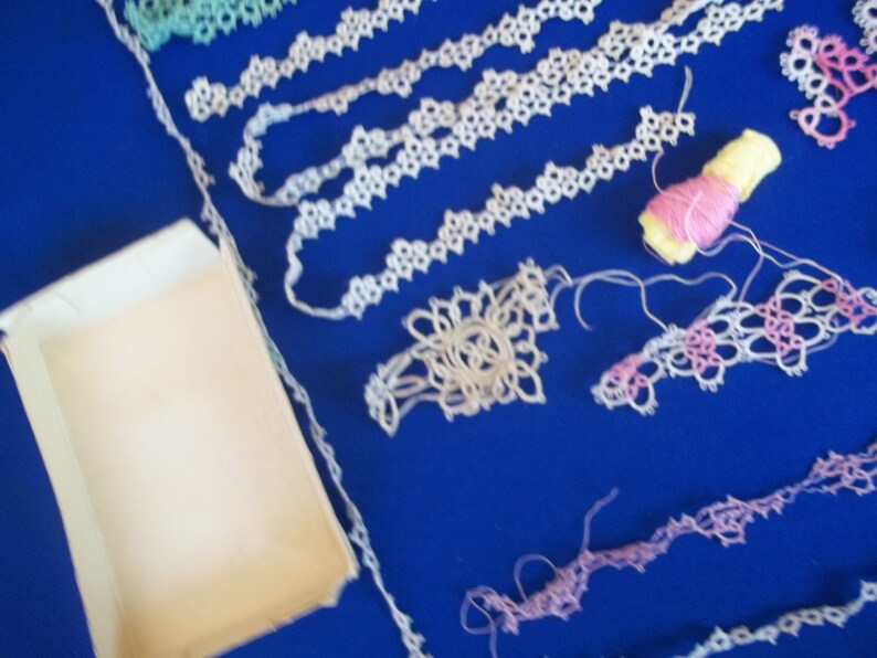 Tatting Vintage and Antique Trims Sampler Lot Group Lace Etsy