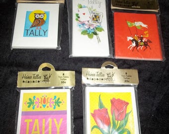 Tarjetas de conteo originales vintage de los años 50 y 60, selladas en su empaque. Ideales para manualidades.