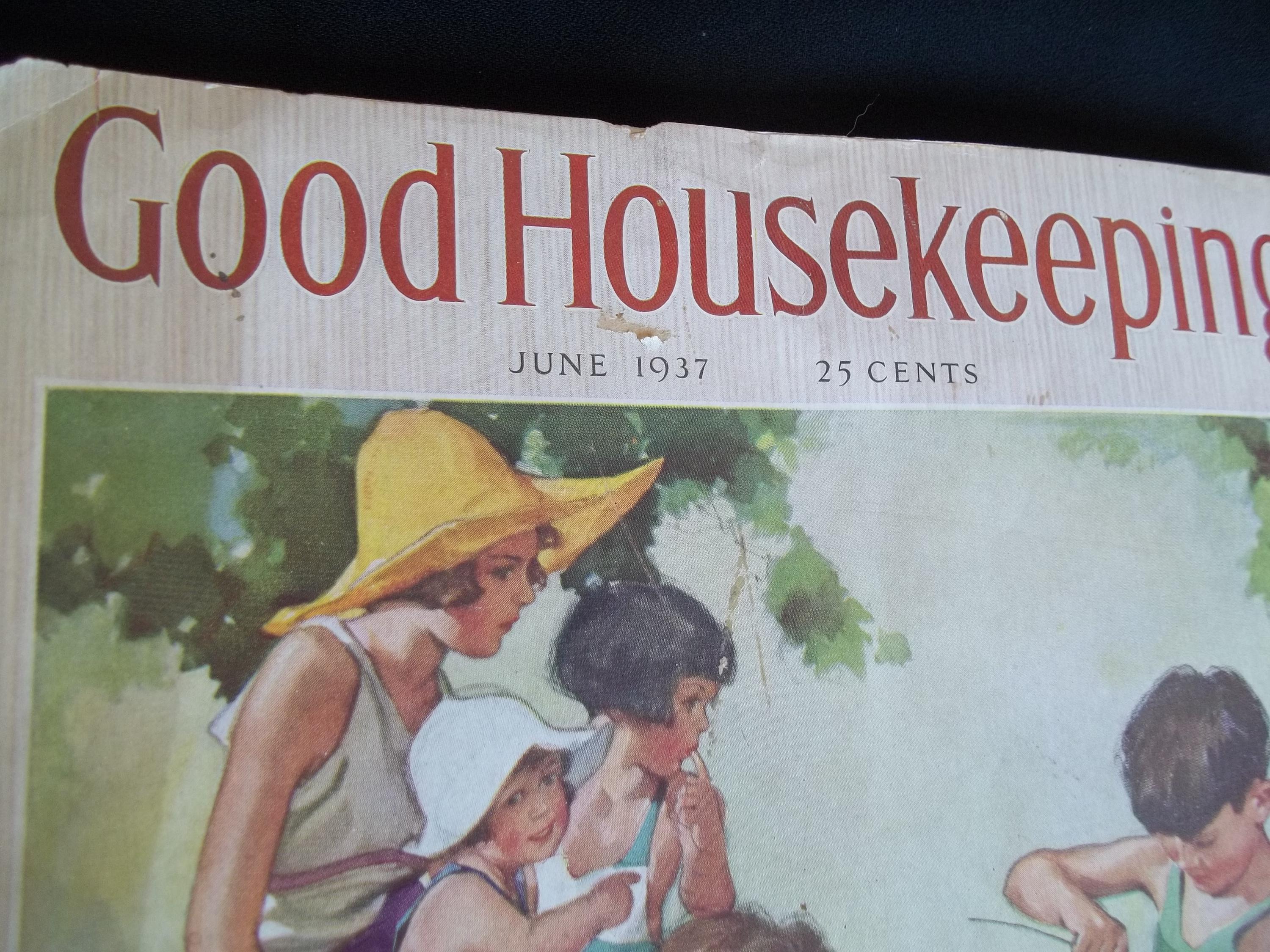 Original 1930's Vintage GOOD HOUSEKEEPING Magazine June 1937