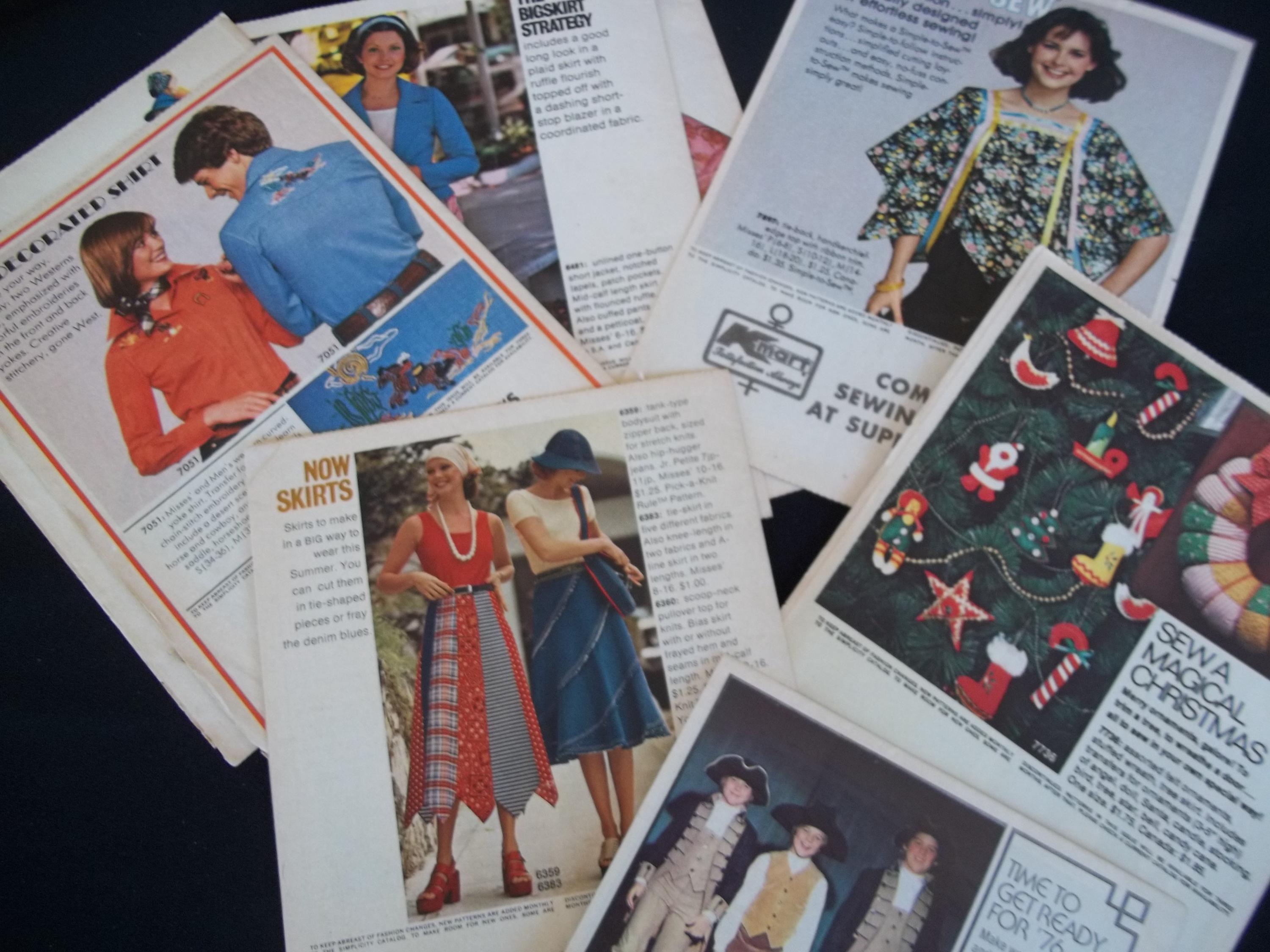 Sewing Catalogs 8 Vintage 1970s Simplicity Sewing Fashion Flyers Mini Catalog Lot of 8 ...