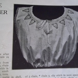 Original Antique 1916 Priscilla Yoke Book 41 pages last page original size fold out Yoke Crochet and Tatting