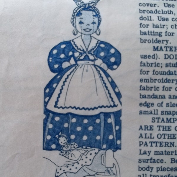 Vintage 1940's Mail Order Sew Pattern Uncut Appliance Cover Aunt Jemima Appeal Style Decor