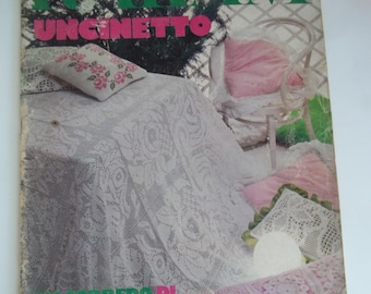 Revista italiana original de ganchillo de 1975, modelo GIOIELLI UNCINETTO
