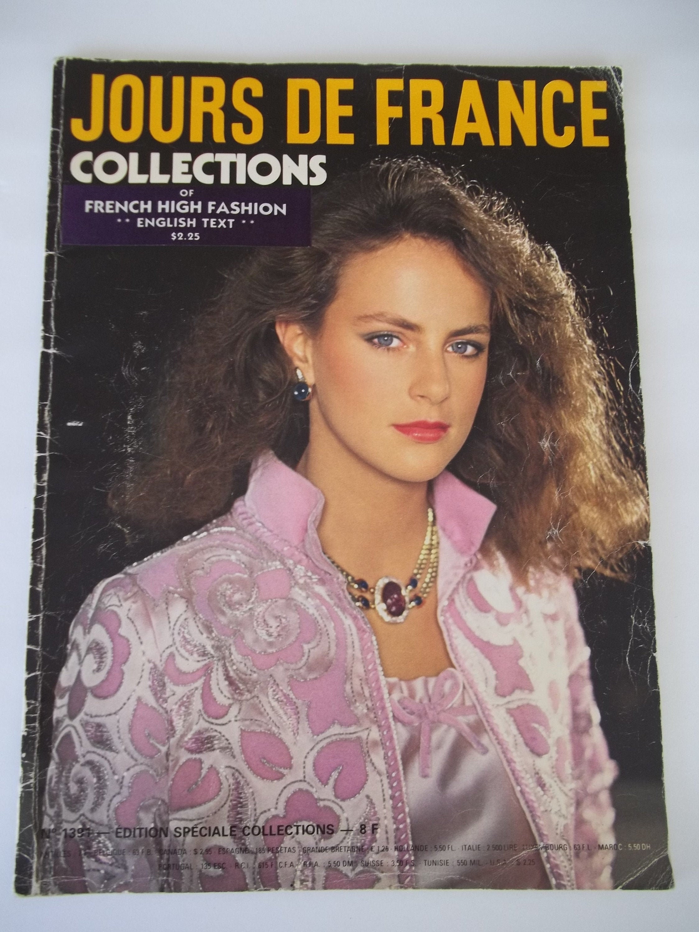 Original 80's French Magazine Jour De France English Text