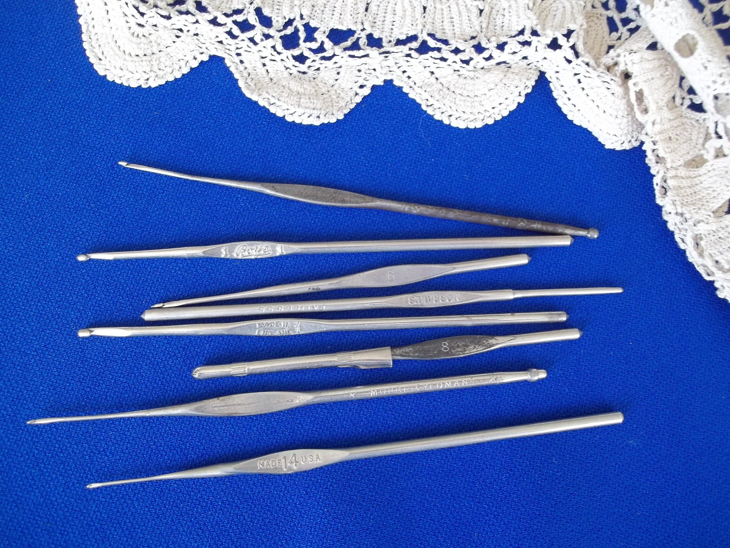 Antique Lot of 8 Crochet Hooks for Lace Making Killarney Etsy UK