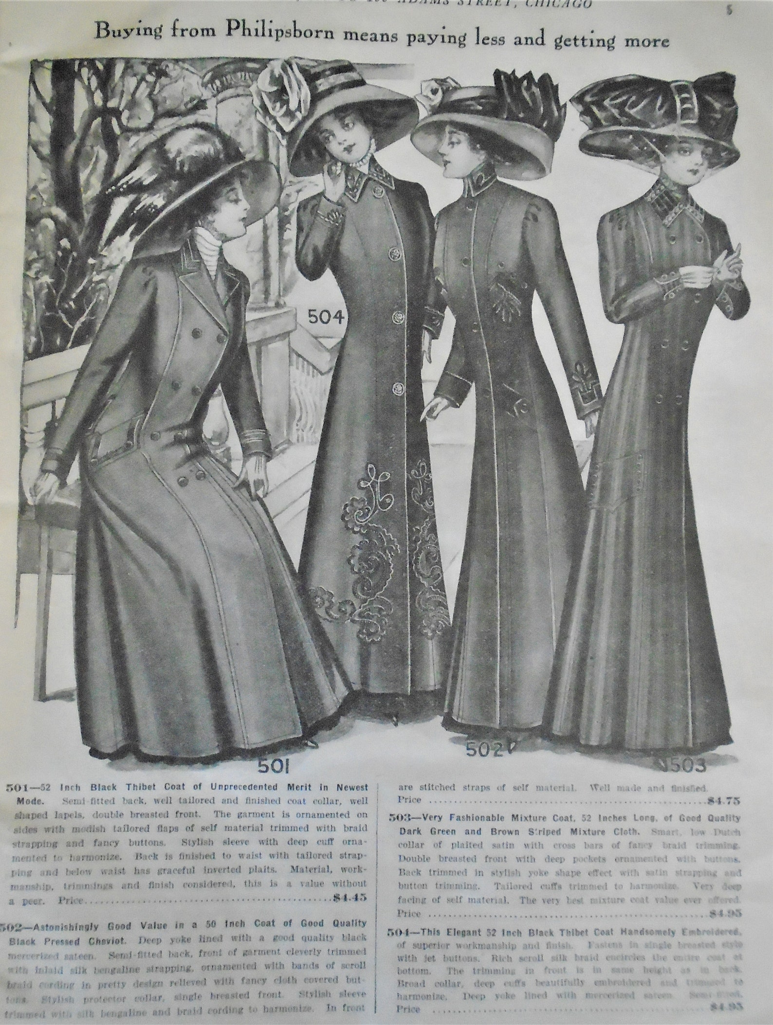 Antique 1910 Winter Catalog Phillipsborn Chicago Illinois Etsy