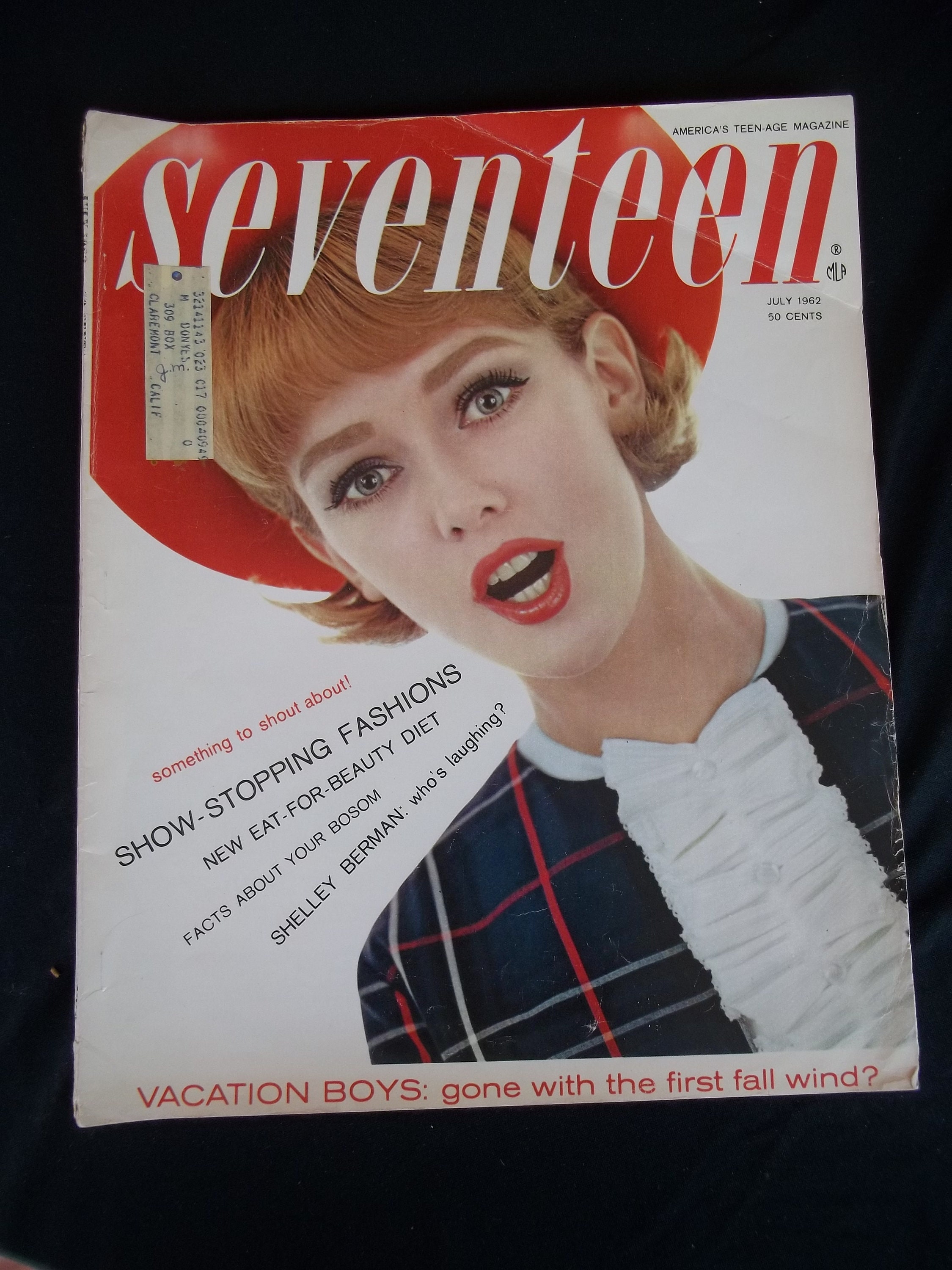 Vintage Original July 1962 Seventeen Magazine Extra Large Teen