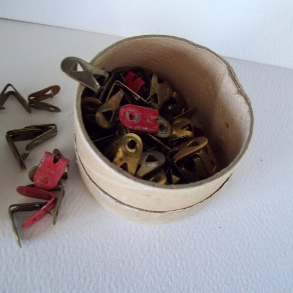 Rare Antique Mens box of clips fasteners from early 1900's  Noesting full box as shown used on ties
