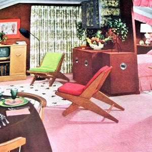 Original Vintage American Home December 1951 Decor Ads 1950's era Decor and style Magazine image 1