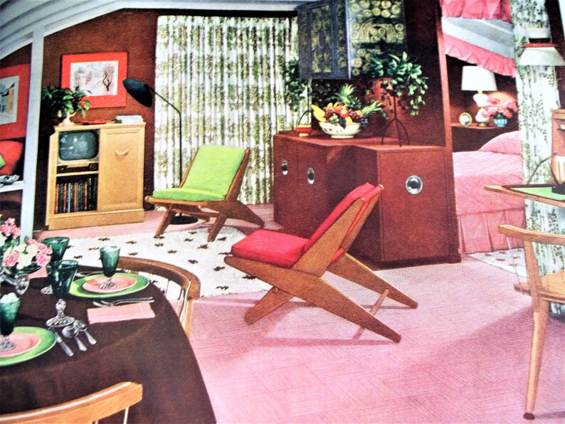 Original Vintage American Home December 1951 Decor Ads 1950's era Decor and style Magazine image 1