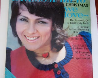 Revista de costura vintage de los años 70: Edición navideña internacional, suplemento de 32 patrones, fechada en 1971.