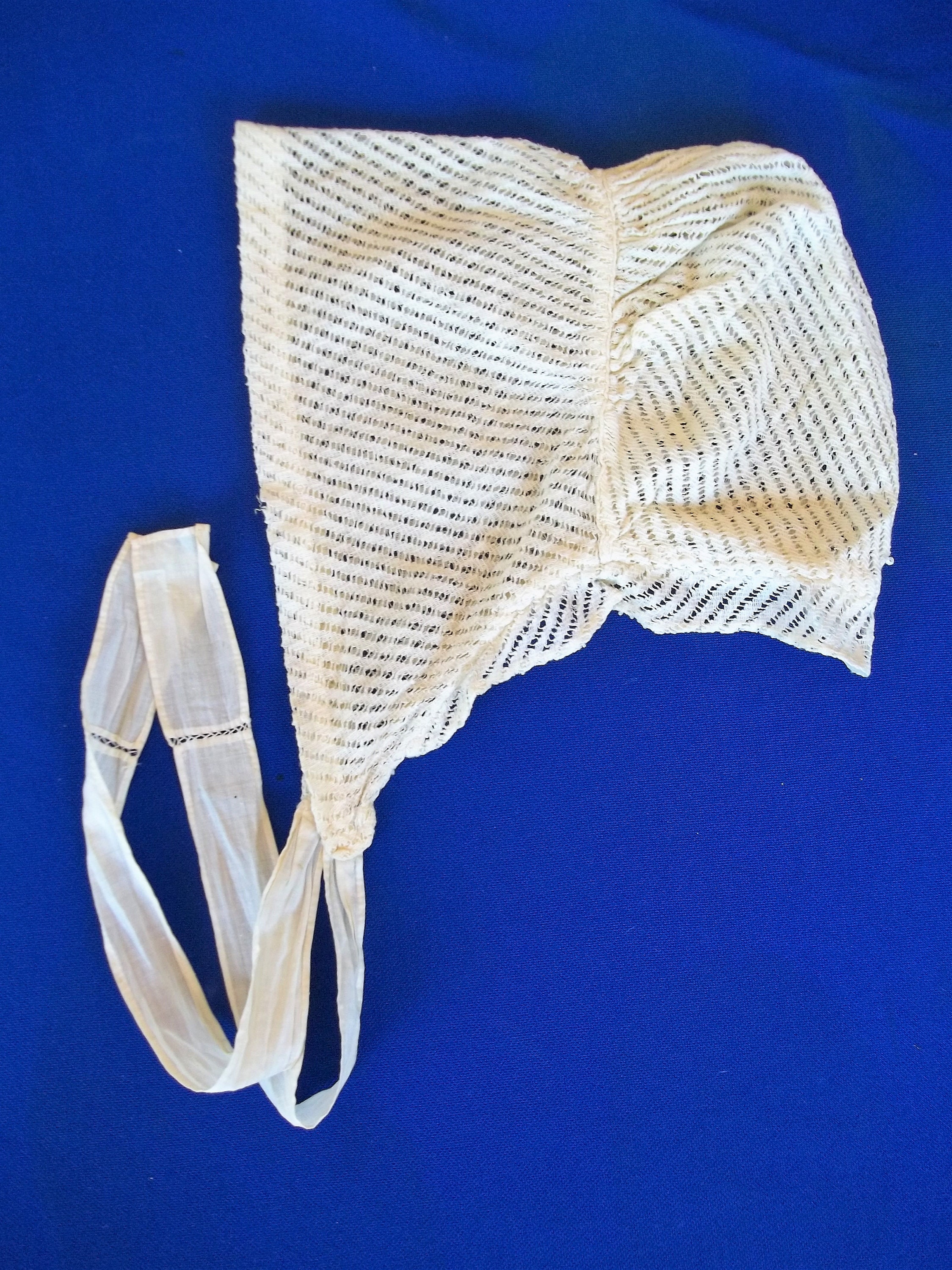 Vintage Handmade Girls sz 4 5 6 Antique Bonnet Sheer Sunbonnet Sue Wide Brim Toddler