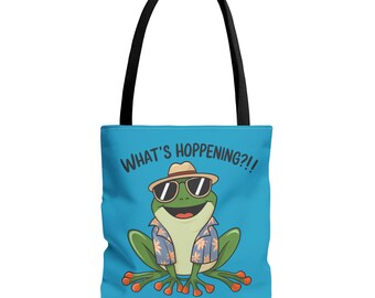 Frog Tote Bag - What's Hoppening