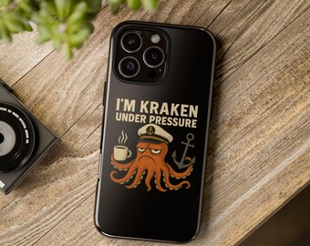 Stressed Octopus iPhone Case: 'Kraken Under Pressure' Nautical Design
