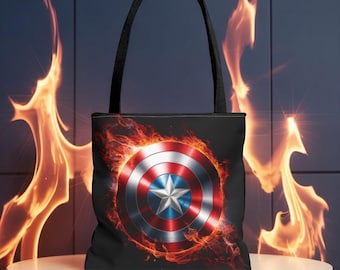 Captain America Shield Tote Bag: Superhero Comic Book Lover Gift