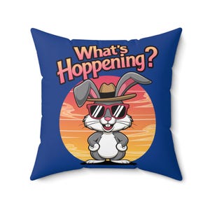 Cuscino quadrato - What&#39;s Hoppening Bunny Design