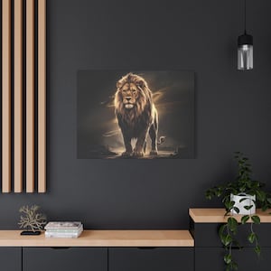 Majestic Lion Art Canvas Print