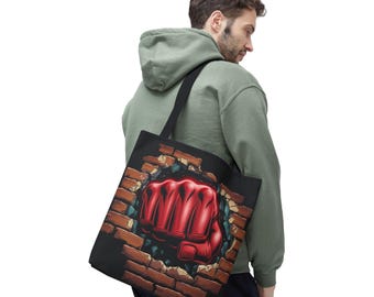Bolsa de mano con puño rojo