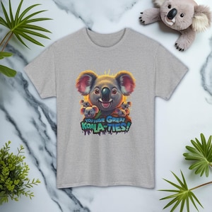 You Have Great Koala-ties Tee - Cute Koala Pun T-Shirt, Animal Lover Gift, Funny Wildlife Graphic, Unisex Casual Tee