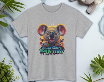 You Have Great Koala-ties Tee - Cute Koala Pun T-Shirt, Animal Lover Gift, Funny Wildlife Graphic, Unisex Casual Tee