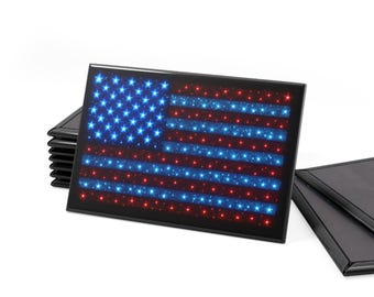 USA Flag Fridge Magnet: Shimmering Patriotic Kitchen Decor