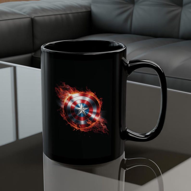 Kaffeetasse mit Kaffeetasse: Rot, Weiß, Blau, Sterne Design Bild 4