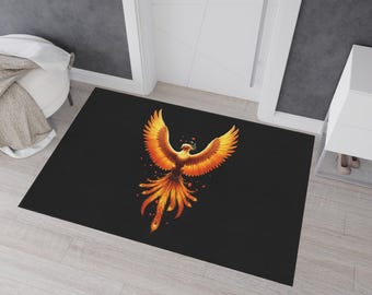 Phoenix Fire Floor Mat: Heavy-Duty Welcome Mat