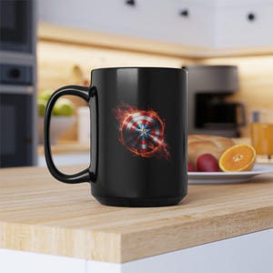 Kaffeetasse mit Kaffeetasse: Rot, Weiß, Blau, Sterne Design Bild 2