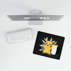 Desk Mat, Gaming Mouse Pad, Electric One Design, Desk Accessories, Office Decor, Computer Accessories
