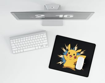 Desk Mat, Gaming Mouse Pad, Electric One Design, Desk Accessories, Office Decor, Computer Accessories