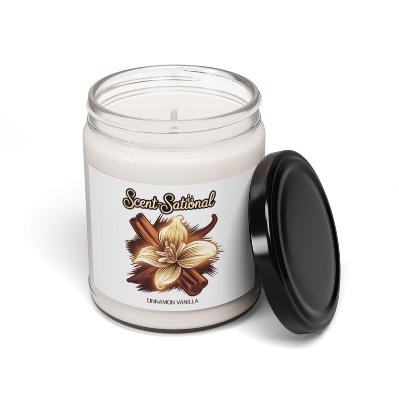 Cinnamon Vanilla Scented Candle - Thumbnail 4
