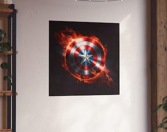 Poster - Captain America Schild Design
