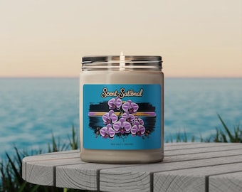 Sea Salt + Orchid Candle, Scented Soy Candle, Relaxing Spa Candle Gift, Floral Aromatherapy Candle, Home Decor, Self Care Gift For Her