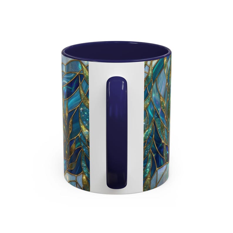 Seal Coffee Mug, Stained Glass Seal Mug, Cute Marine Animal Art Mug, Ocean Lover Gift, Unique Ceramic Coffee Cup, 11oz 15oz Coastal Mug image 8
