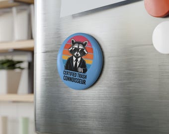 Imán de mapache: Decoración con animales para expertos en basura