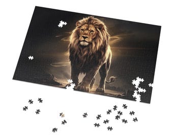 Majestic Lion Puzzle - Etsy