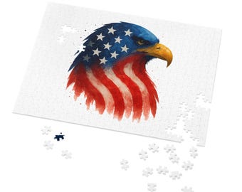 Vaterländischer Adler Puzzle: USA Spieleabend, Geschenk zum Unabhängigkeitstag