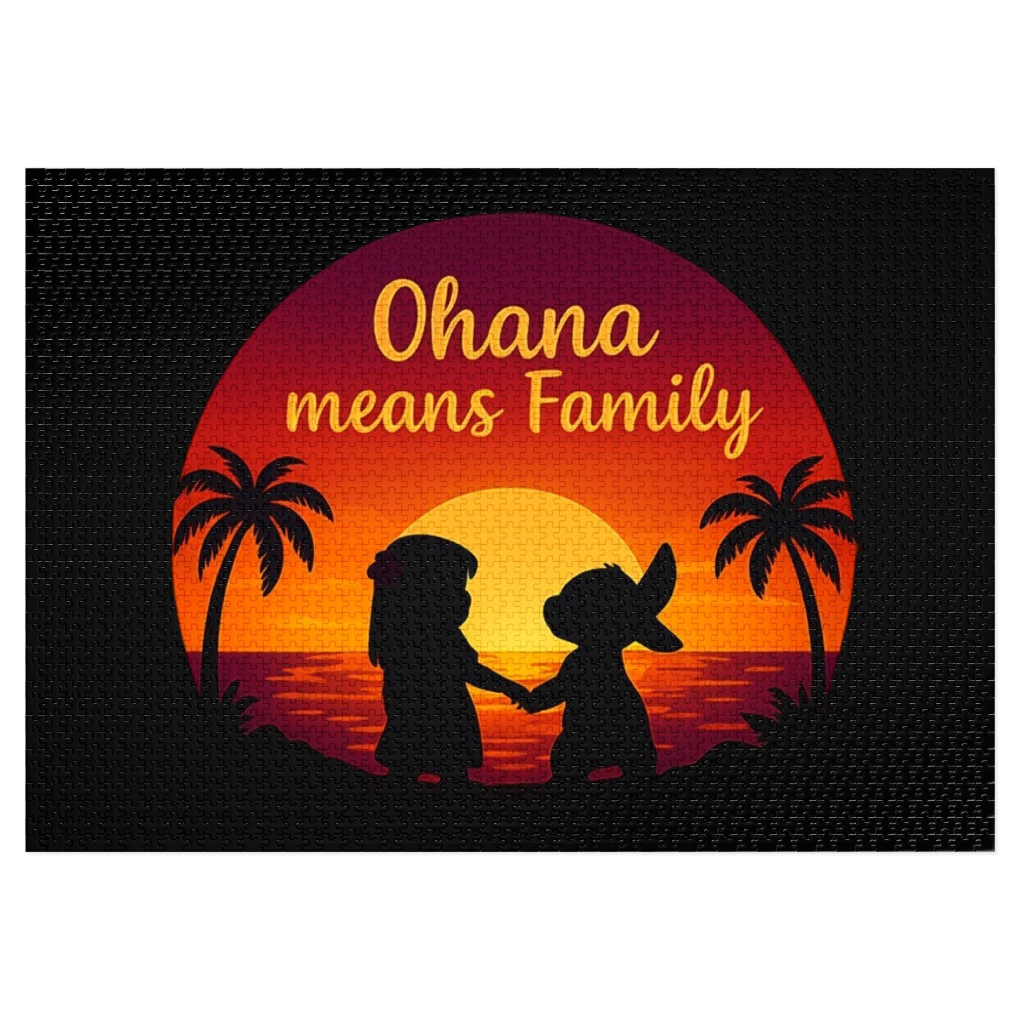 Ohana Family Jigsaw Puzzle: Hawaiian Sunset Silhouette - Etsy