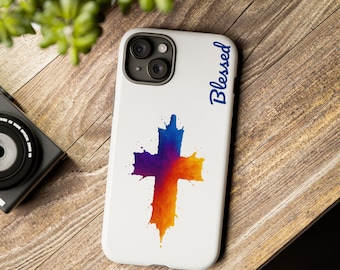 Personalized Watercolor Cross iPhone Case: Christian Gift