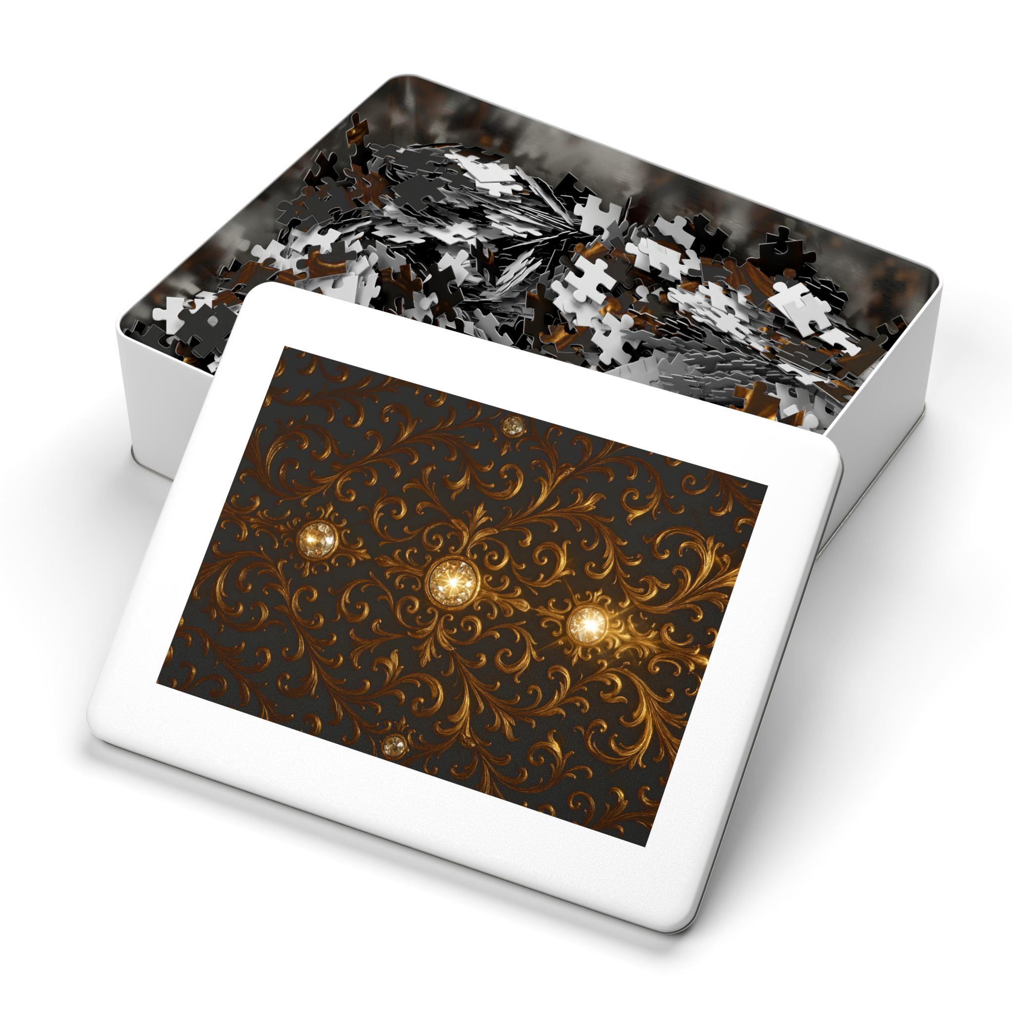 Baroque Gold Jigsaw Puzzle: Elegant Gothic Brain Game - Etsy